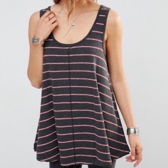 Free People Garden Stripe Tunic Tank - Picture 1 of 14